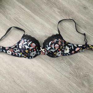 34 B bra - flowers design